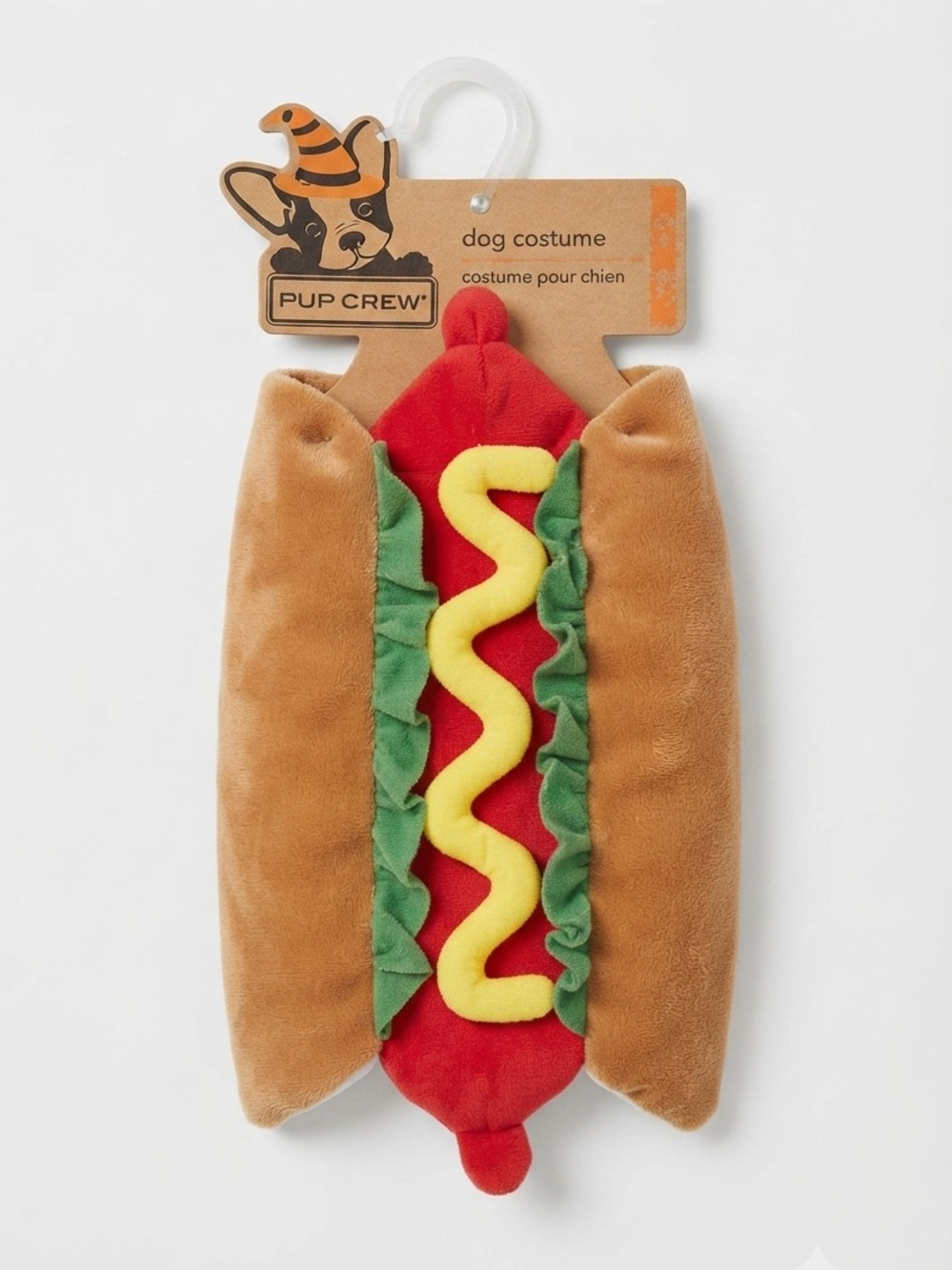 Pup Crew Hot Dog Dog Costume Cute Plush Halloween Pet Costume